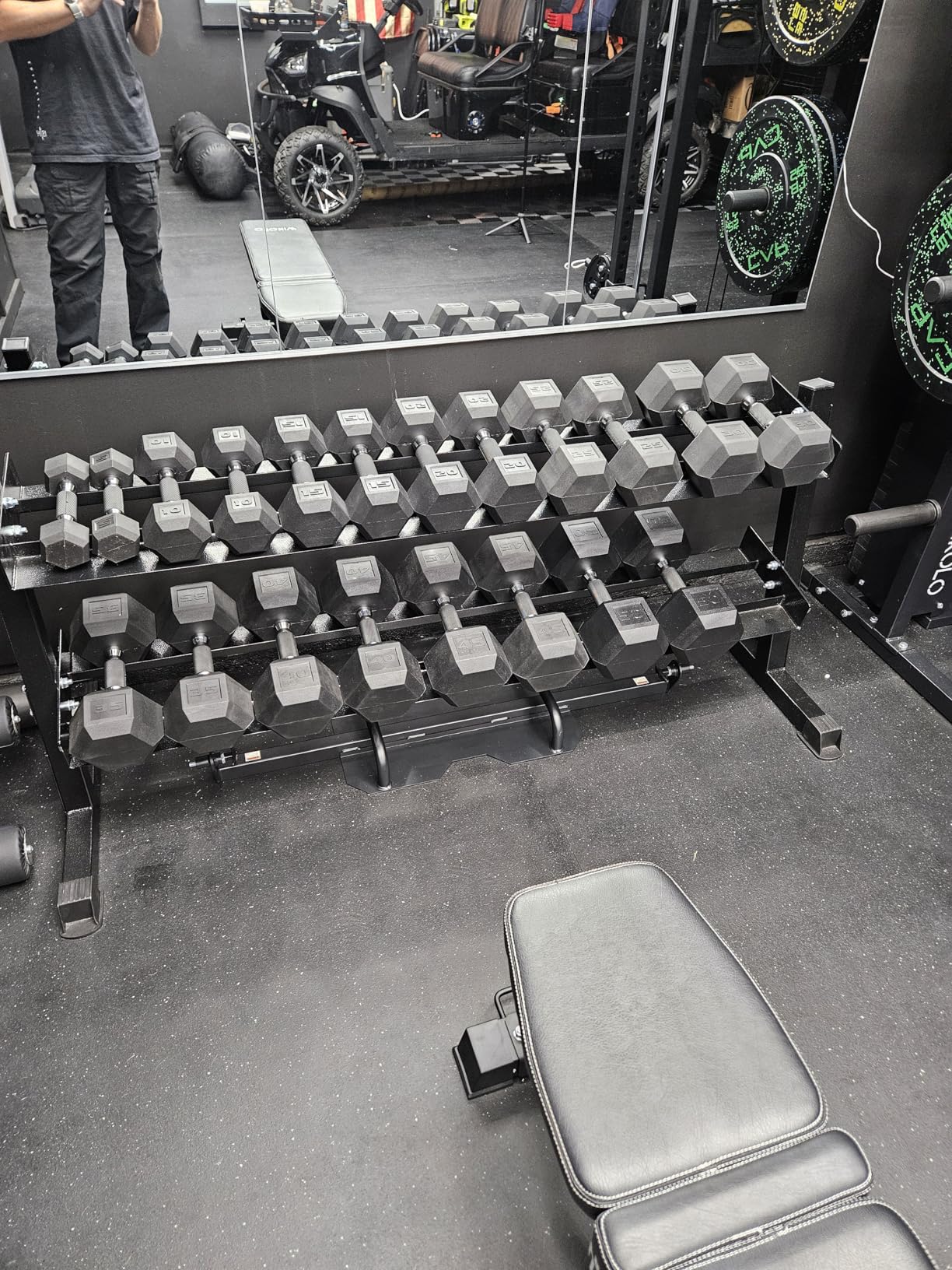 CAP 280 LB, 550 LB, 1200 LB Dumbbell Set with Horizontal 2-3 Tier Rack, Rubber Hex Free Weights, Home Gym Weight Set for Strength Training customer photo 1