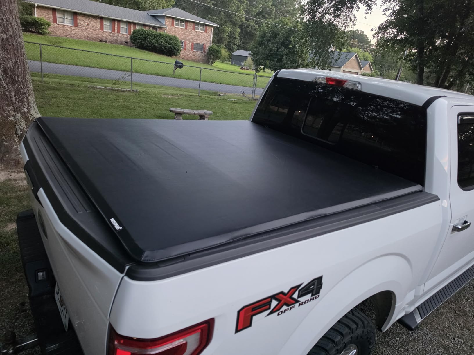 MOSTPLUS 5.5FT Quad Fold Soft Truck Bed Tonneau Cover Compatible for Ford F150 2015-2025 2026 F-150 Bed Fourth Fold Styleside Bed Cover 67Inch customer photo 1