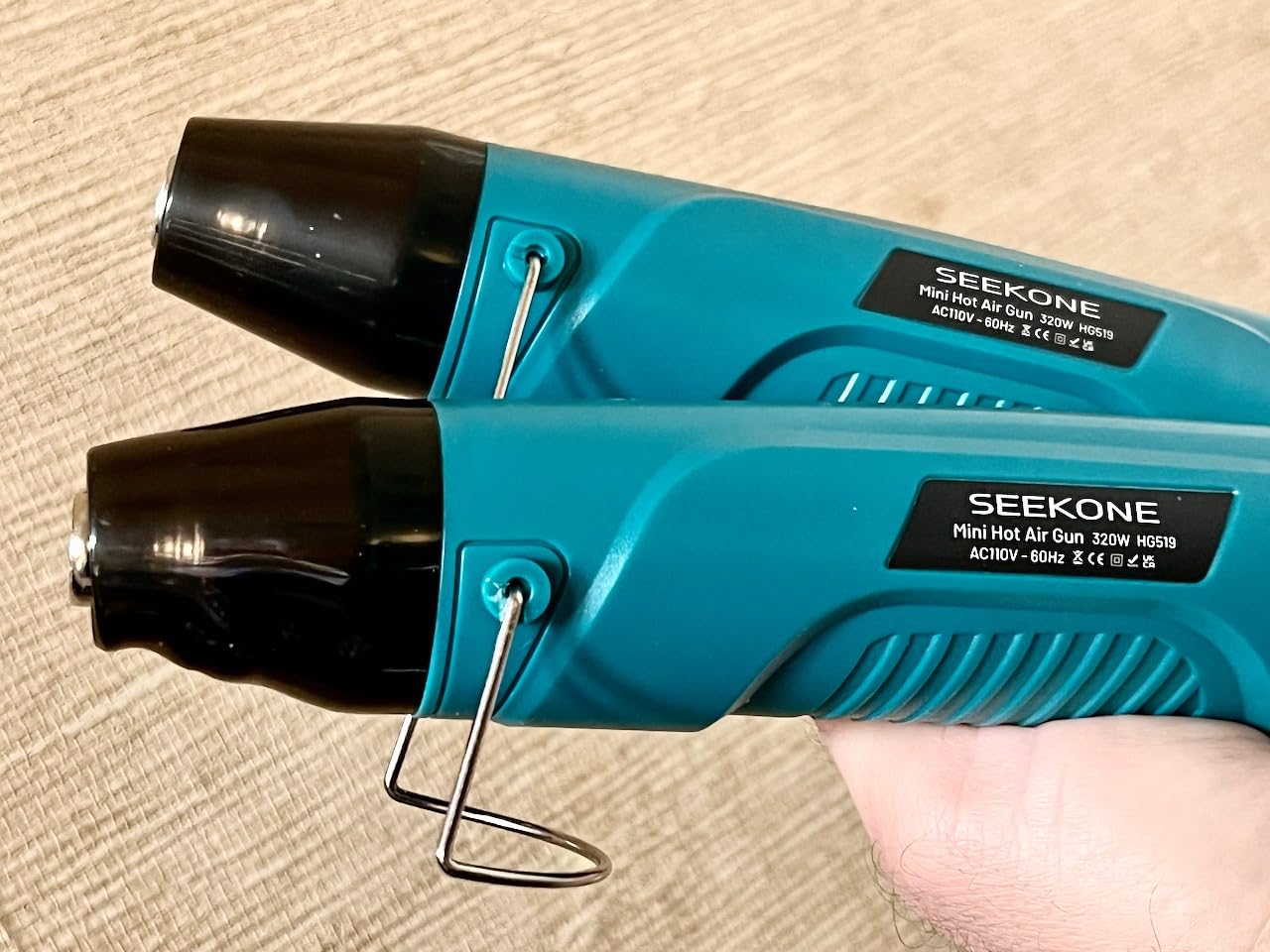 SEEKONE 350W Mini Heat Gun Dual-Temp 500℉ & 842℉ for crafts | lightweight 0.83lb, pencil grip, reflector nozzle 4.9ft cord, for 3D printing, candle making & electronics repair customer photo 2