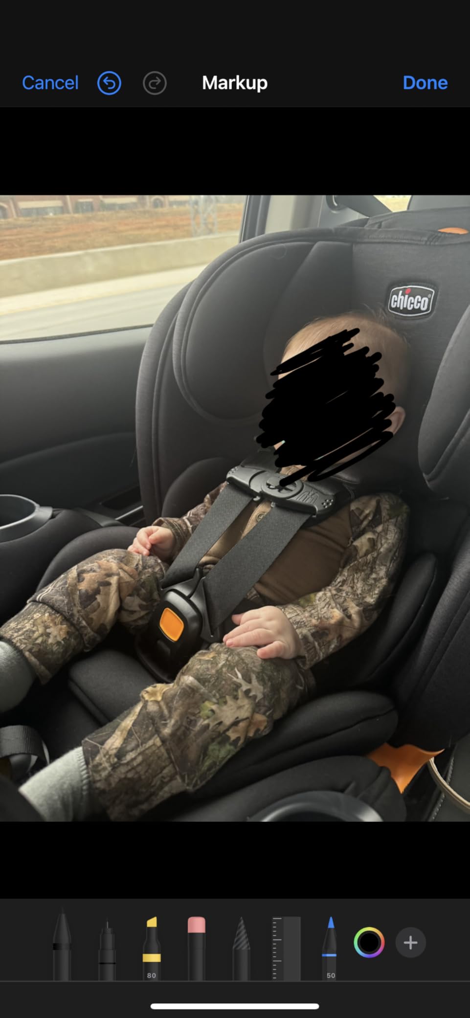 Chicco OneFit LX All-in-One Convertible Booster Car Seat, 5-100 lbs, Lupine/Purple, flame retardant-free ClearTex, GREENGUARD Gold, LeverLock install, slim toddler car seat, ASIP customer photo 2