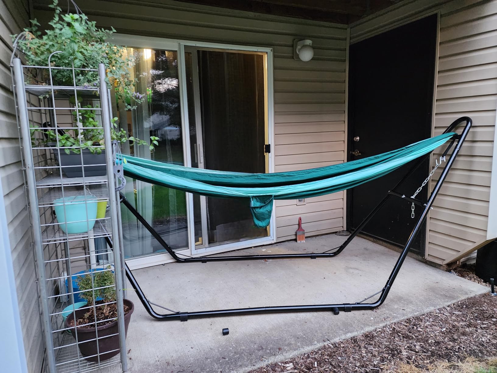 Universal 2-Person Hammock Stand, 660LBS Capacity, Black | Heavy Duty Steel Hammock Stand, Fits 9.6-14ft Hammocks, Indoor and Outdoor Universal Hammock Stands customer photo 1