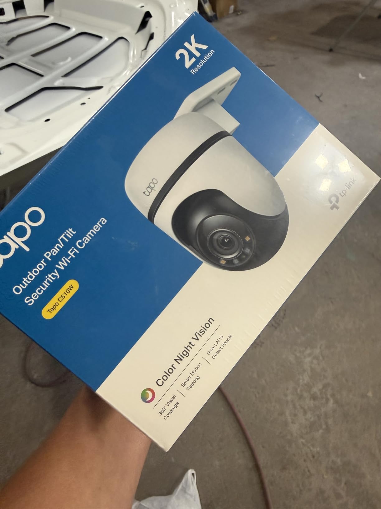 Tapo 3K 5MP Outdoor Pan/Tilt Security Wi-Fi Camera - 360° View, Free Person/Vehicle Detection, Starlight Color Night Vision, IP66, Sound and Light Alarm, Works w/Alexa and Google Home, VistaCam 360° customer photo 2