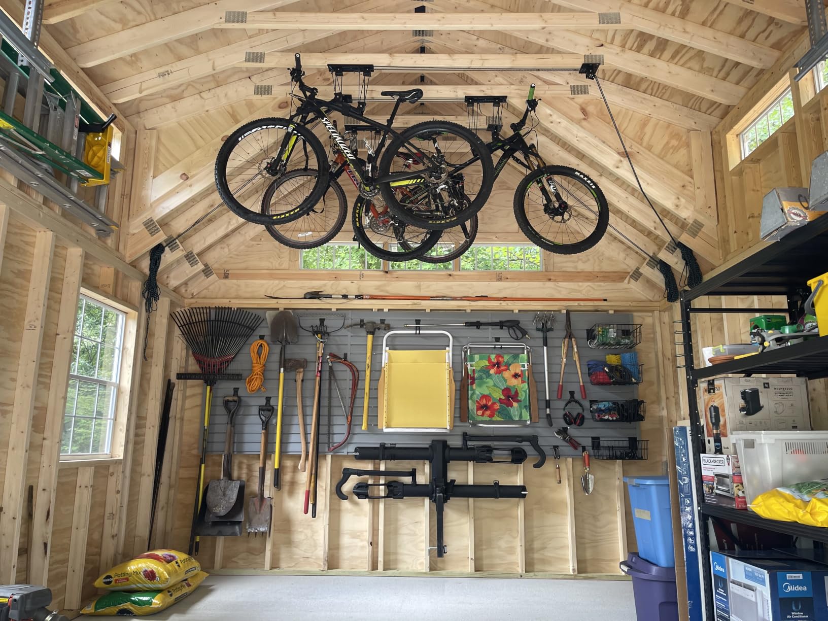 StoreYourBoard Bike Hoist, No-Slip Bicycle Ceiling Storage, Heavy-Duty Garage Pulley Lift System, Road, MTB, Fat Tire, Ebike Hanger customer photo 1