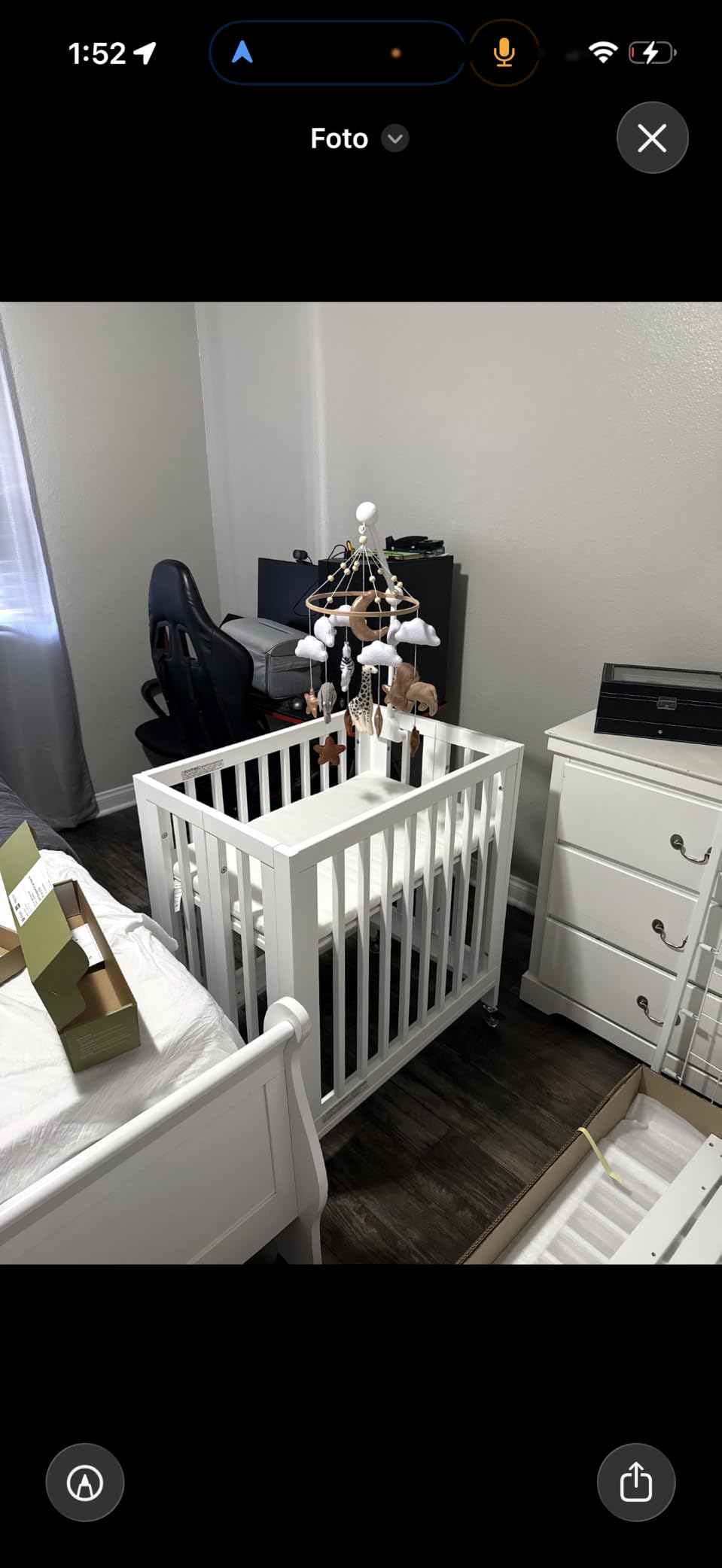 Babyletto Rolli All-Stages 9-in-1 Convertible Baby Crib, Honey | GREENGUARD Gold Certified - Converts From Bassinet to Crib, Toddler Bed, Daybed & Junior Bed - 5 Conversion Kits Included customer photo 1