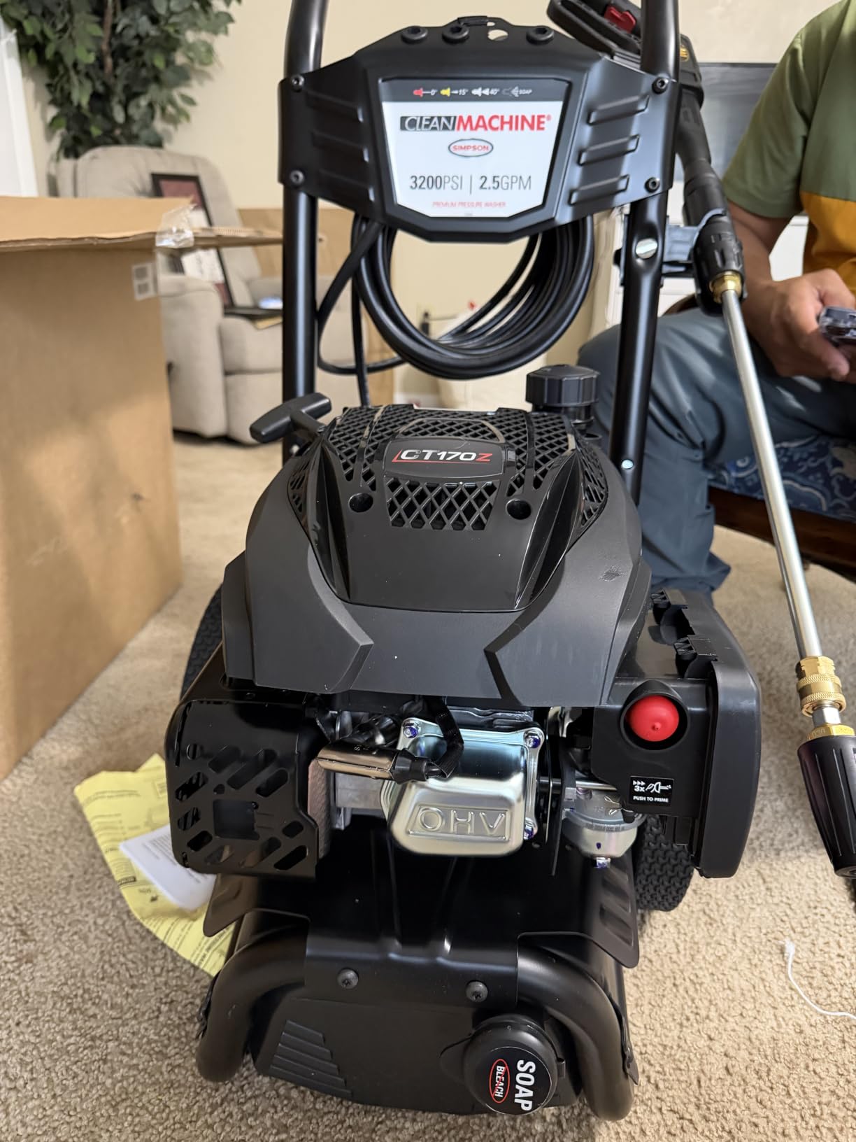 Simpson Clean Machine 3200 PSI Gas Pressure Washer, 2.5 GPM, Turbo Nozzle (CM61456) customer photo 2