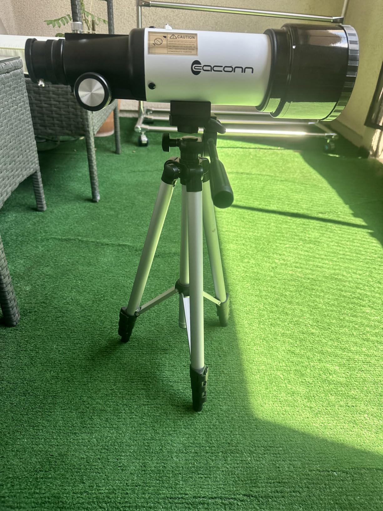 Telescopes, Telescope for Kids and Adults Beginners, 70mm Aperture 400mm Focus Length Refractor Travel Telescope with AZ Mount for Observe The Moon and Landscape (White) customer photo 2