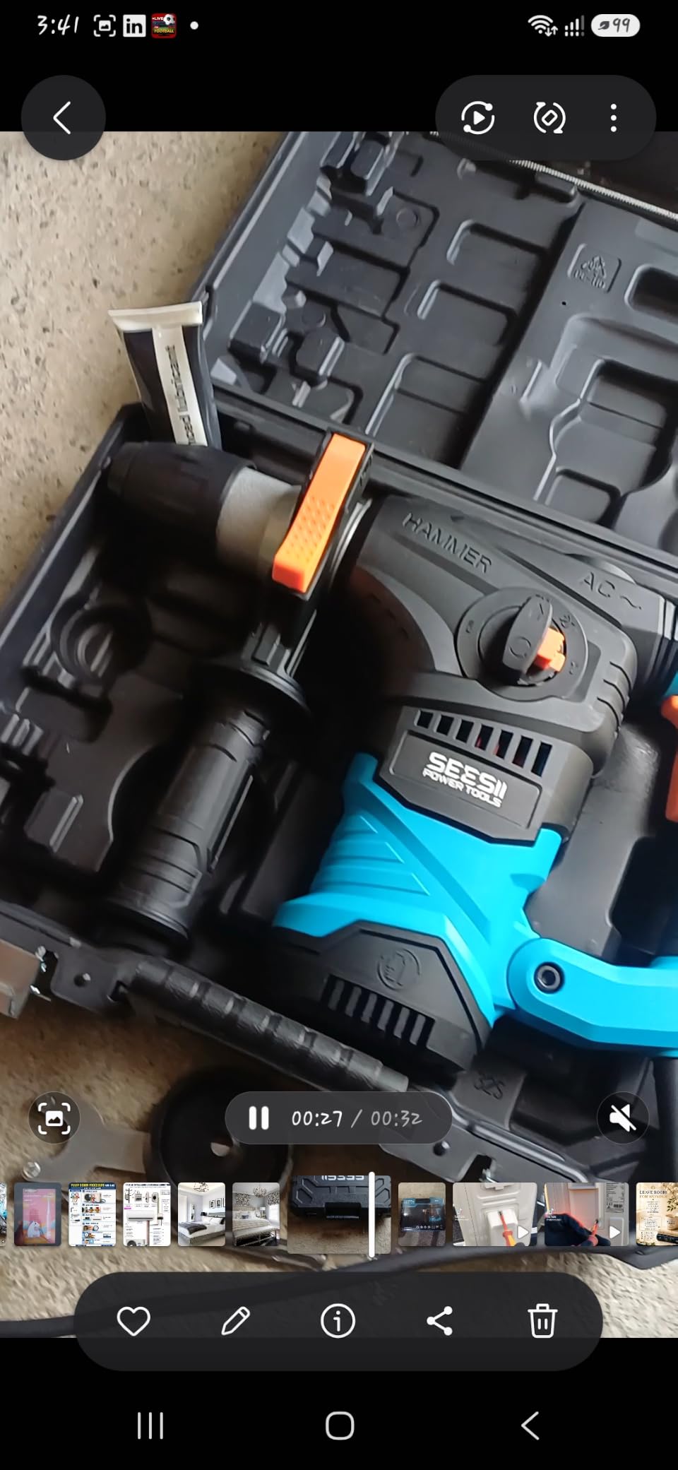 Seesii Heavy Duty Rotary Hammer: 13 Amp 1-1/4