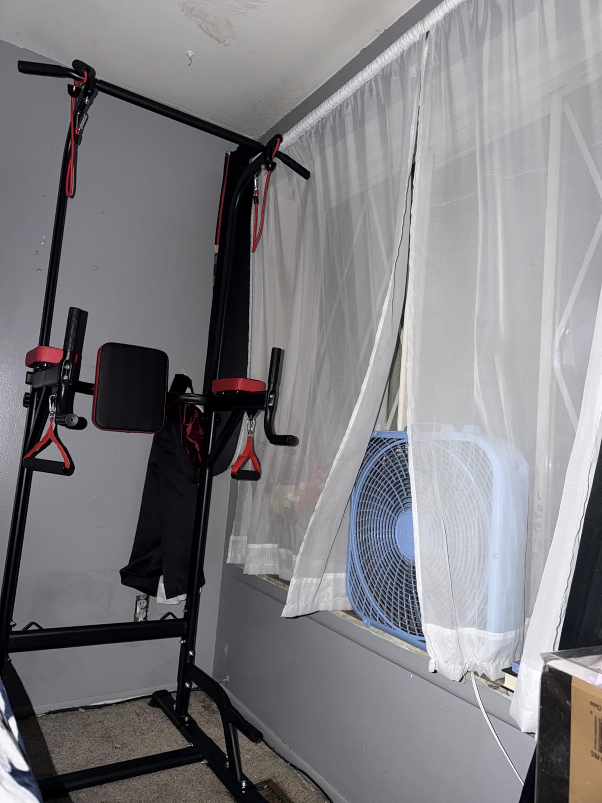 Pull Up Bar Free Standing for Multi-Function Home Gym Strength, Pull Up Dip Station Assistive Trainer Height Adjustable, Power Tower Training Heavy-Duty Fitness Equipment customer photo 1