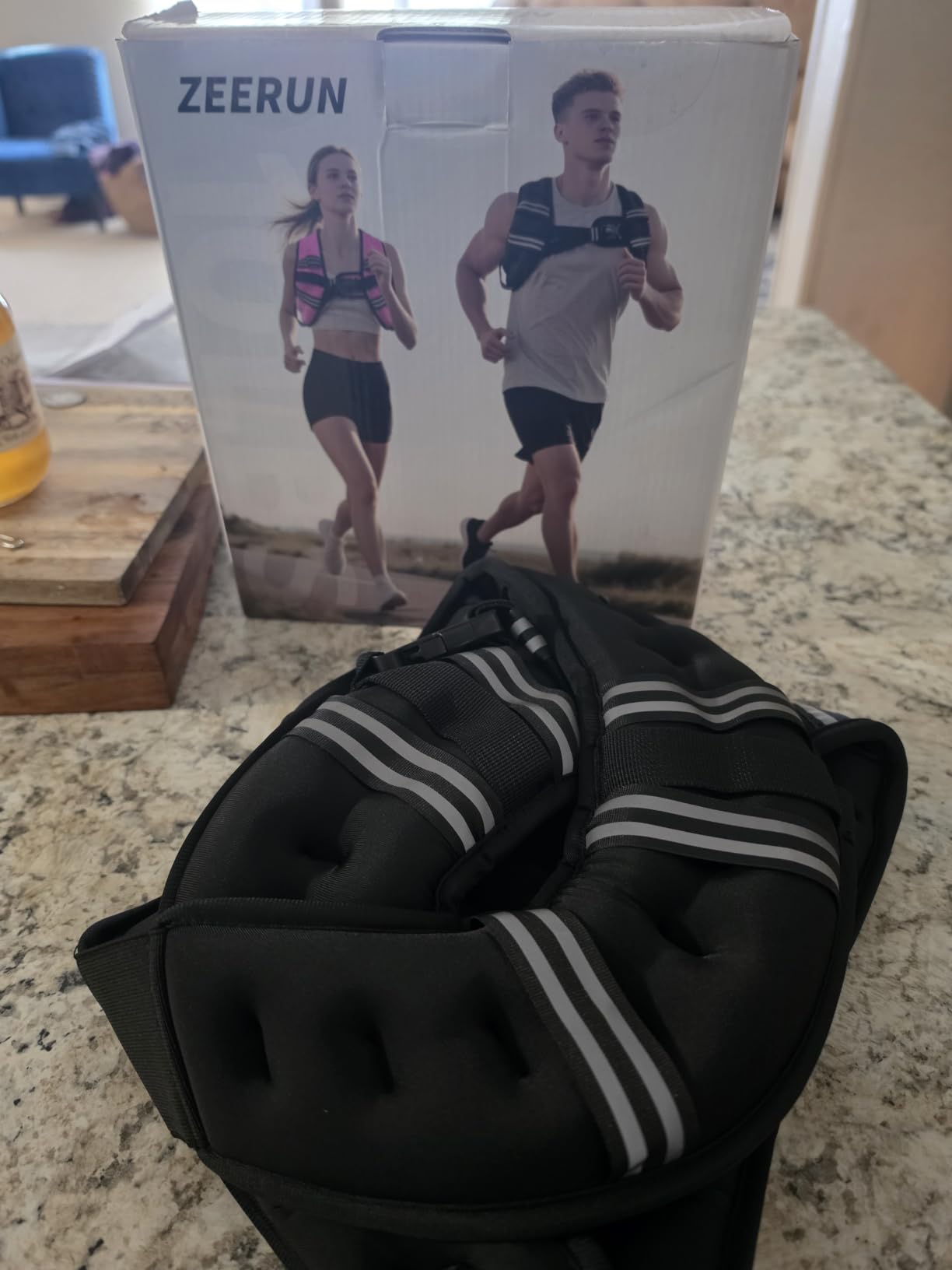 Zeerun Weighted Vest, 6lb/8lb/10lb/12lb/15lb/18lb/20lb/24lb/30lb for Men Women, Reflective Stripe Adjustable Buckle, Comfortable Durable Rucking Vest for Walking Running Strength Training customer photo 1