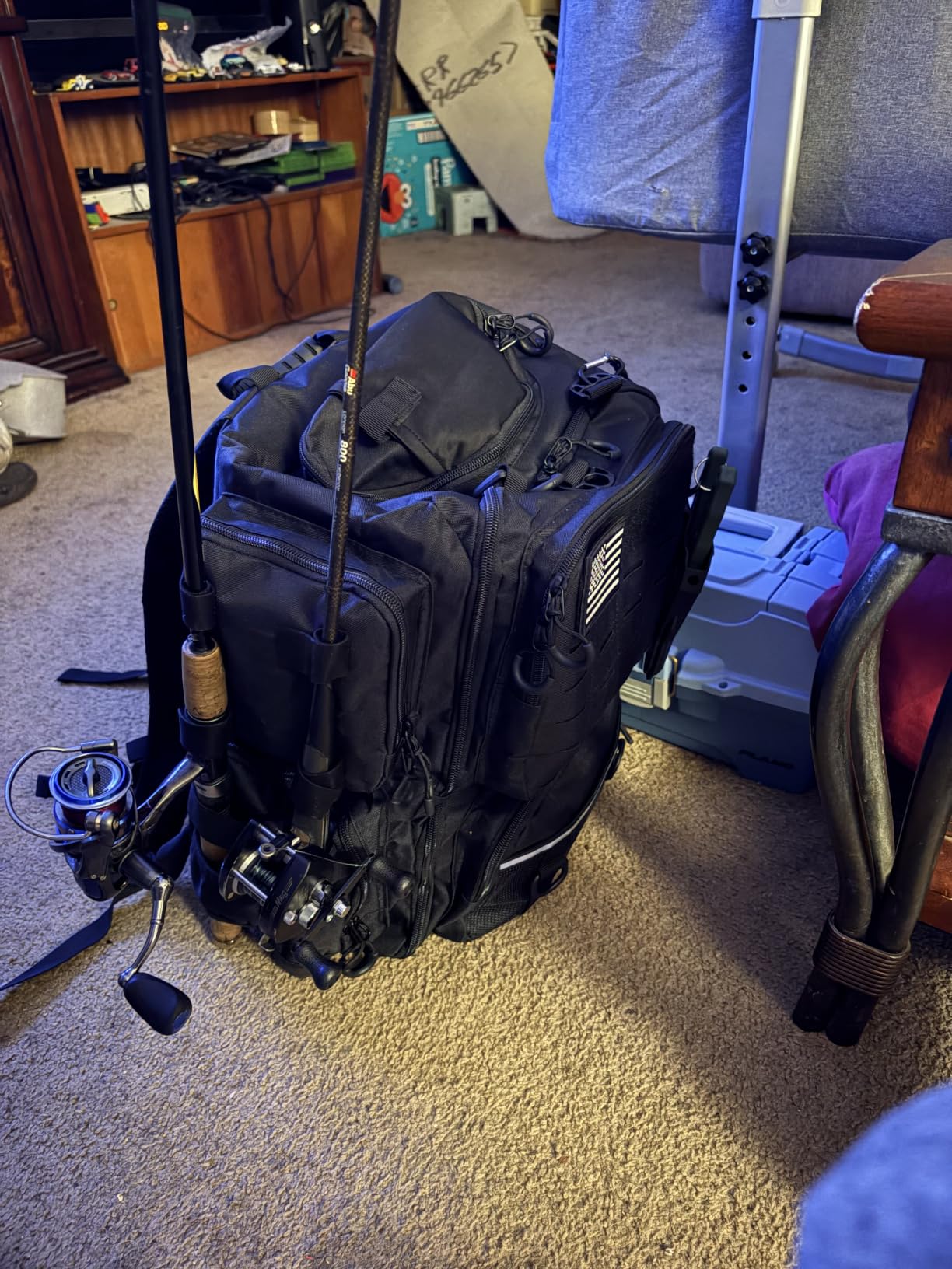 Tactical Fishing Backpack with 4 Tackle Boxes, Rod Holders & Bottle Holder | 50 L Large Insulated Fishing Tackle Backpack with Cooler, Fishing Bag for Store Gear & Equipment customer photo 1