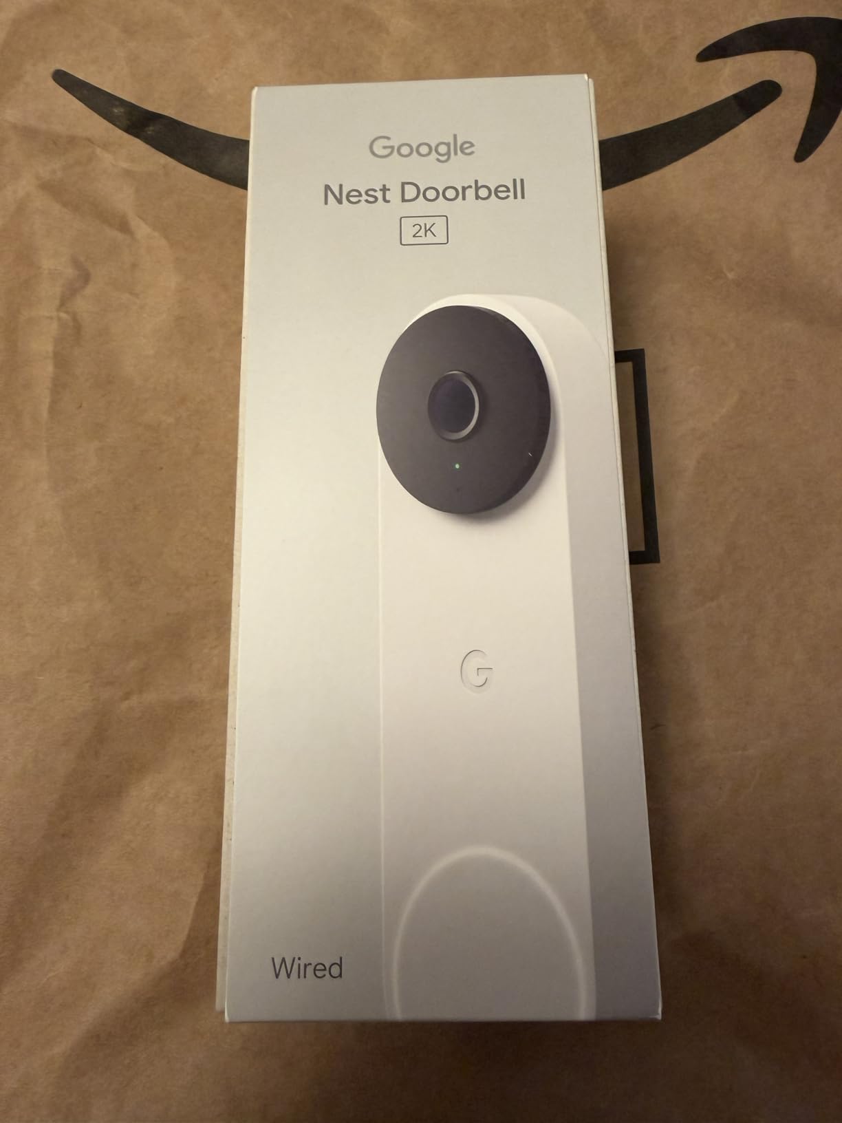 Google Nest Doorbell (Wired, 3rd Gen) - 2K Video, Live View - 2025 - Linen | Video doorbell, 2K HDR, intelligent alerts, color night vision, 2-way audio, works with Google Home & Gemini customer photo 1