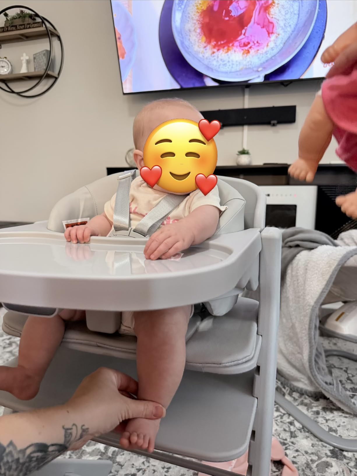 Obee Odee Fully Washable Baby High Chair for Babies and Toddlers(Grey) | Growth High Chair for Toddlers from 6 Months to 220 Lb, Convertible High Chair with Soft Cushion, Adjustable Seat & Tray customer photo 1