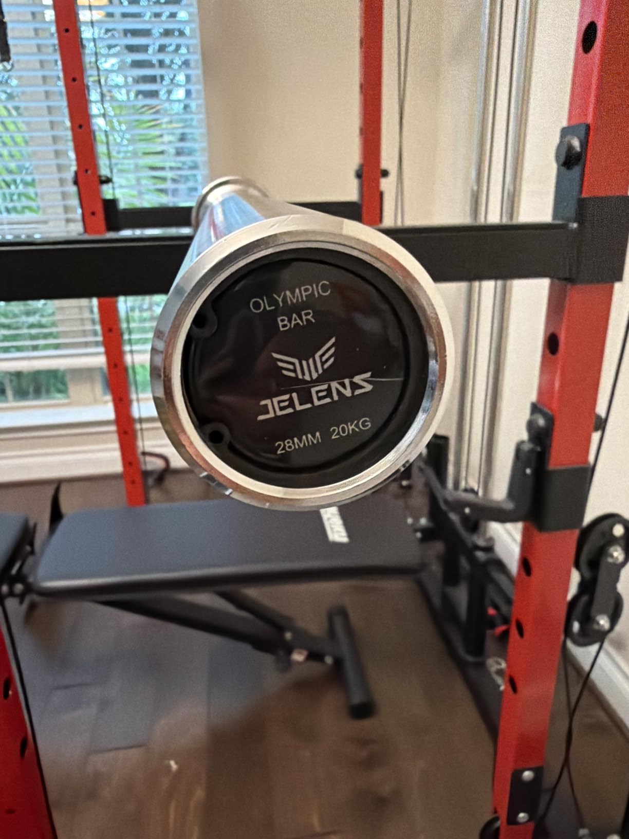JELENS 7FT Bar Olympic Barbell, 1000lb Capacity Weight Bar for Strength Training, 2 Inch Strength Training Bar With Knurled Grip for Squats, Deadlifts, Presses, Rows, Curls customer photo 2