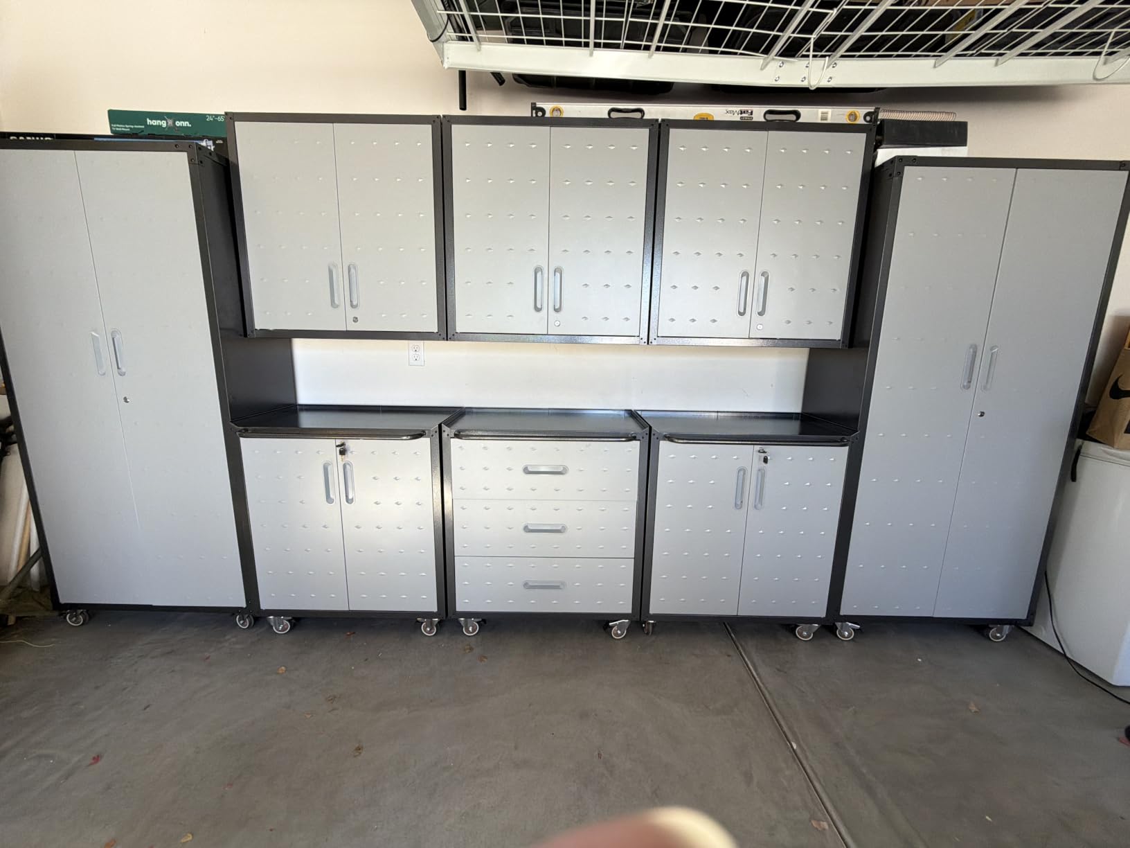10-Piece Heavy Duty Steel Garage Cabinet System | All-in-One Modular Garage Cabinet Set for Ultimate Workshop Organization | Easy Assembly Garage Storage Cabinets & Tool Bench (Black) customer photo 1