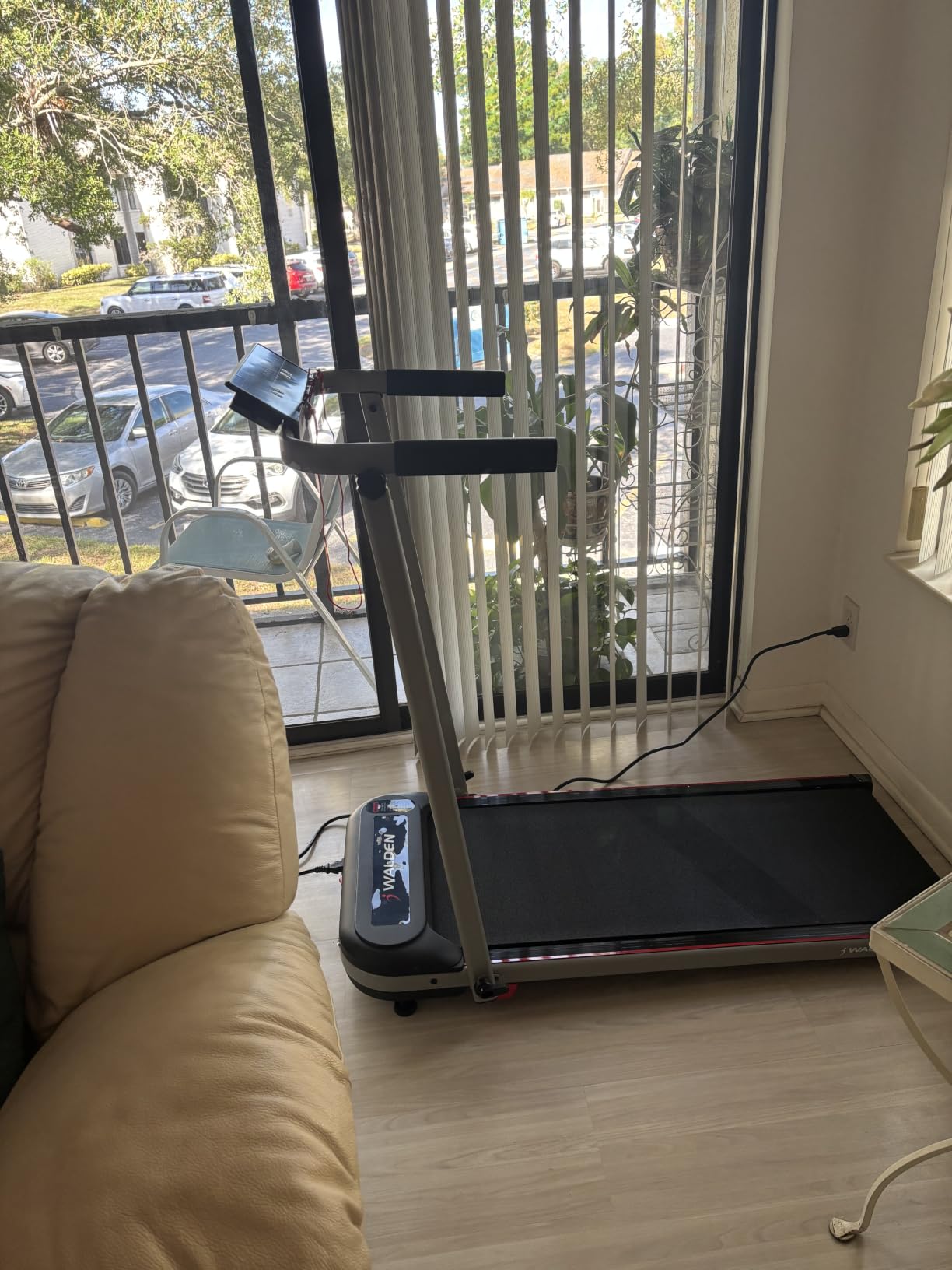 Walden Sports Folding Electric Treadmill with Handle - Portable Running Machine LCD Screen - 6.2mp/h Adjustable Speed customer photo 1