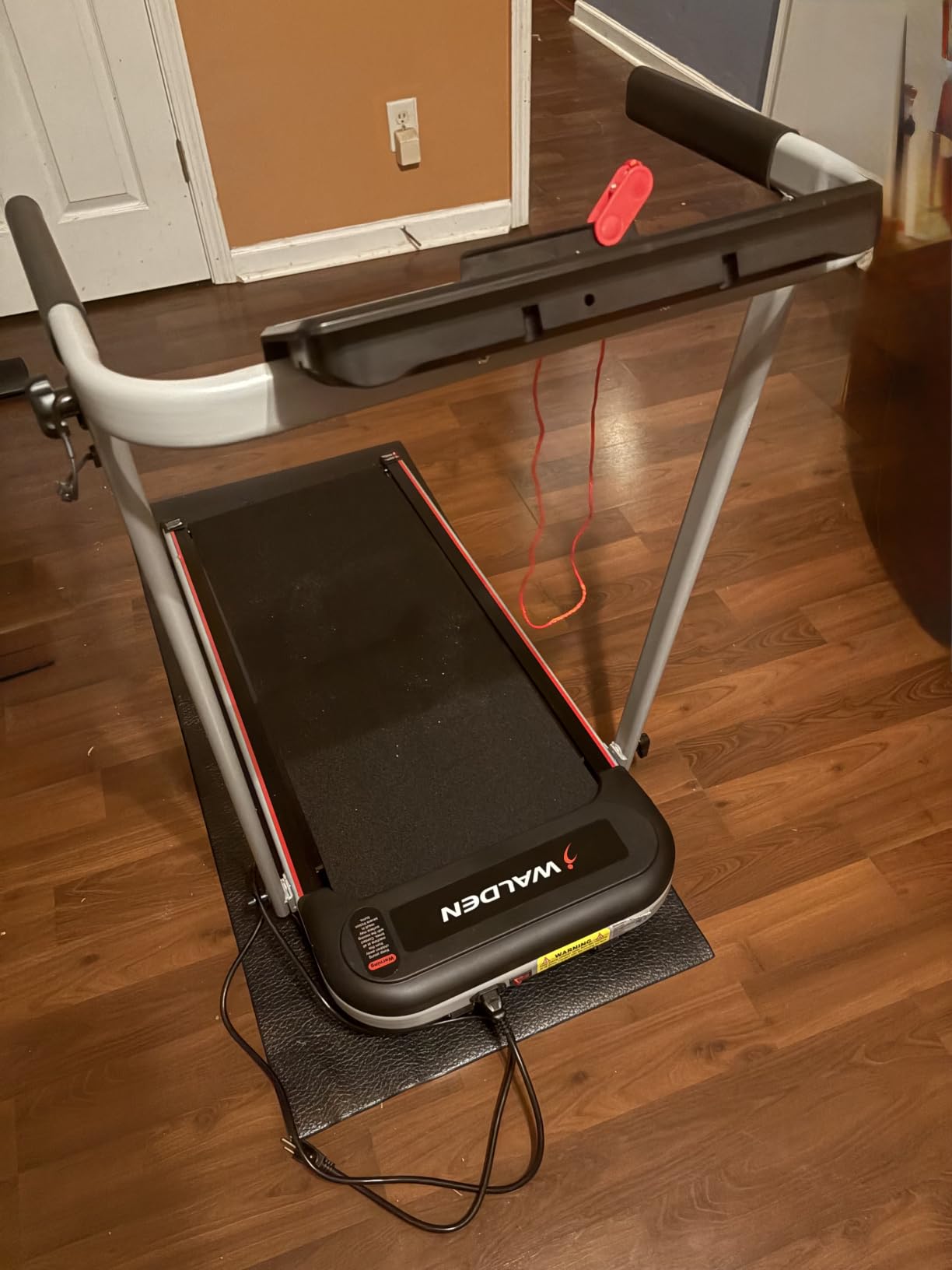 Walden Sports Folding Electric Treadmill with Handle - Portable Running Machine LCD Screen - 6.2mp/h Adjustable Speed customer photo 2