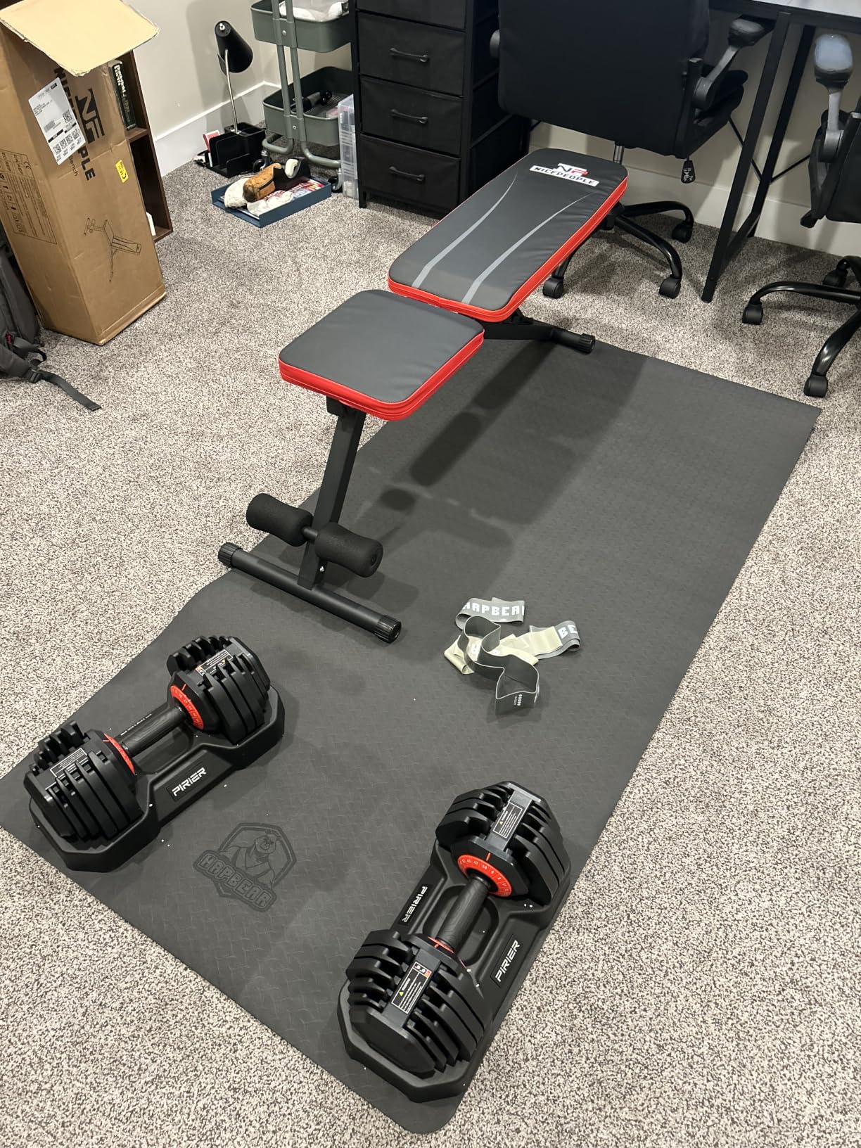 PIRIER Adjustable Dumbbell Set 50LB, 18-in-1 Free Weight Adjustable Dumbbells, One-Hand Twist Adjust, Space-Saving Design customer photo 2