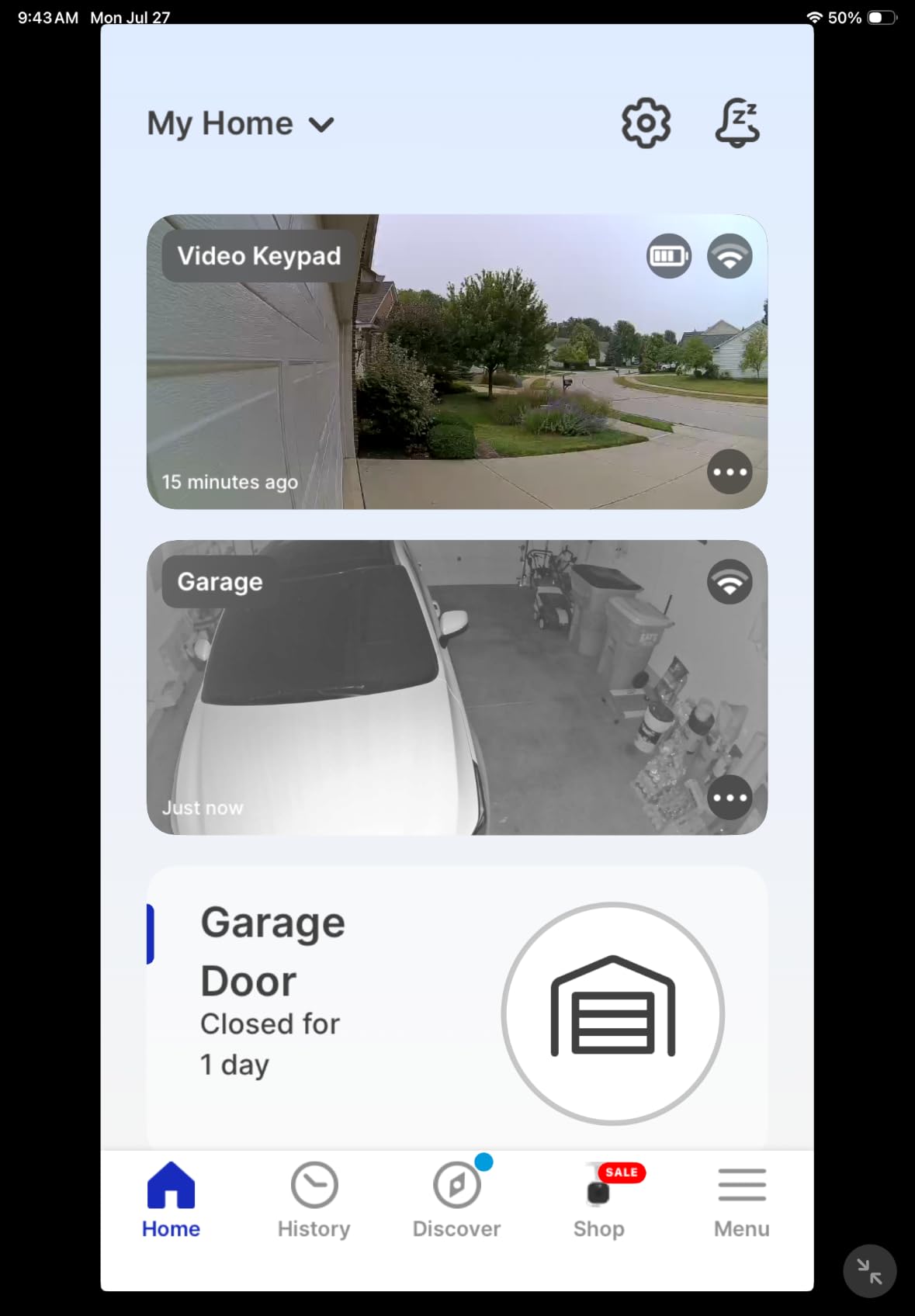 myQ Smart Garage Starter Kit: Garage Door Video Keypad + Rechargeable Battery + Wi-Fi Plug-in 2K Camera, Custom PIN Codes, Wide-Angle Lens, Night Vision, 2-Way Audio, Motion Alerts and App Control customer photo 2
