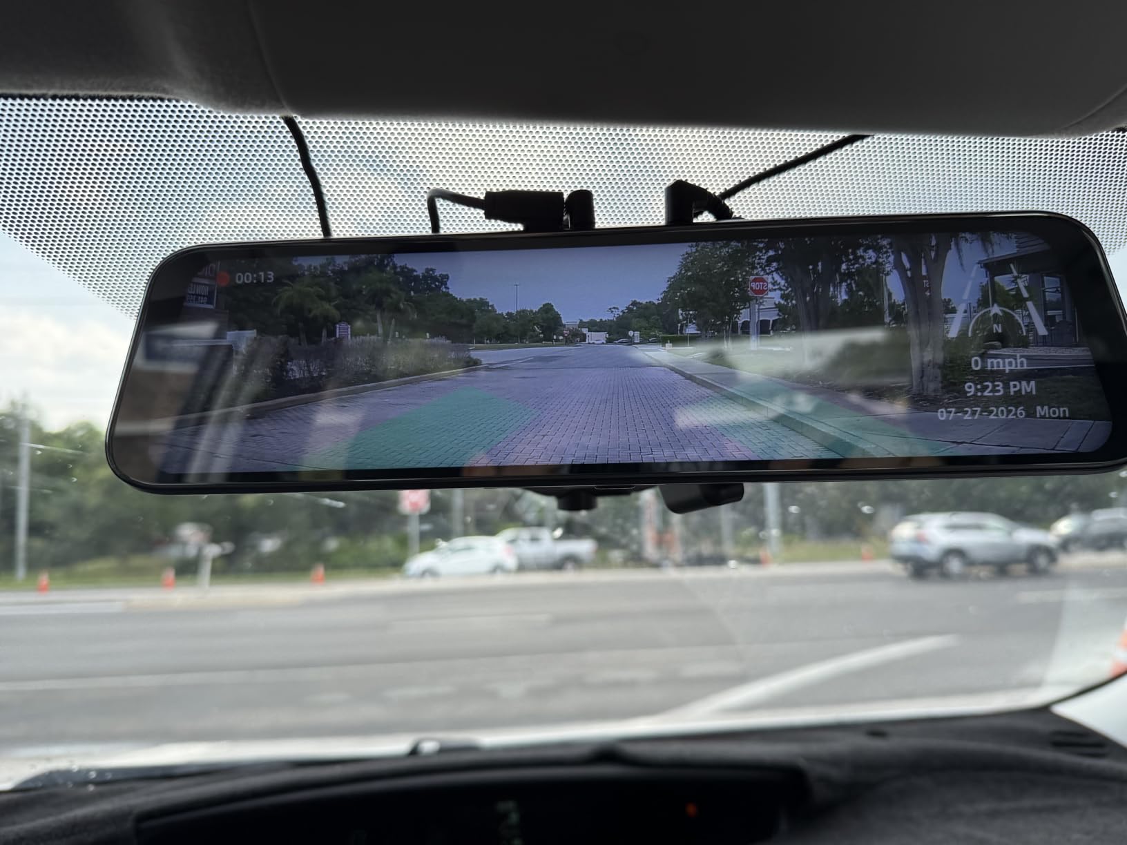 Pelsee S12 Native 4K + 2.5K Mirror Dash Cam, Rear View Mirror Camera w/ 8MP Starlit Color Night Vision, WiFi 6 30MB/s Download, GPS, 64GB Card Included, Backup Camera for SUVs Trucks Vans RVS customer photo 1
