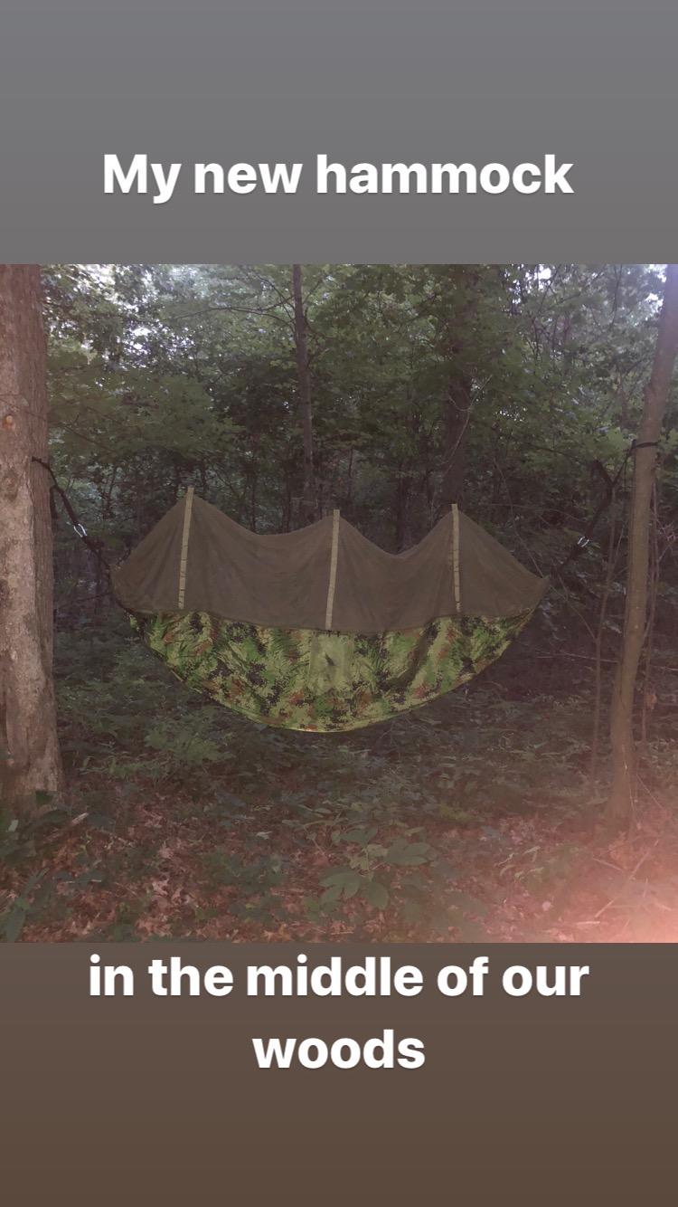 Camping Hammock with Mosquito Net, 3-in-1 Portable Hammock Tent with Built-in Mosquito Net, Dual-Way Zippers, 440lbs Capacity, Attached Storage Pocket for Outdoor Travel Camping Hiking (ArmyGreen) customer photo 1