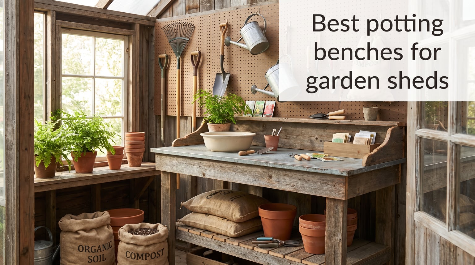 Best potting benches for garden sheds