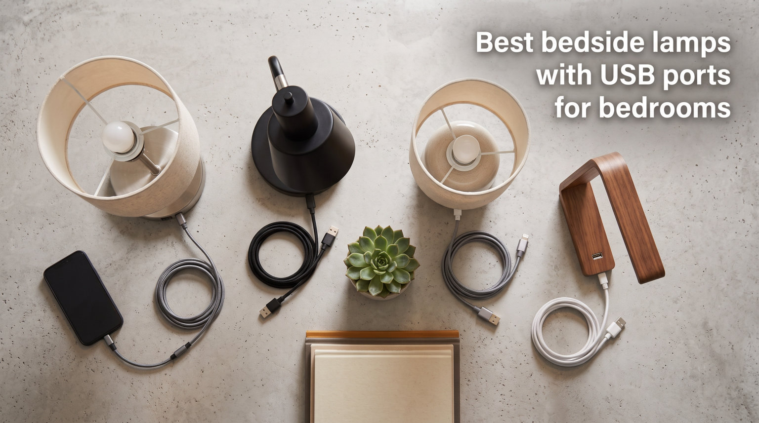 Best bedside lamps with USB ports for bedrooms