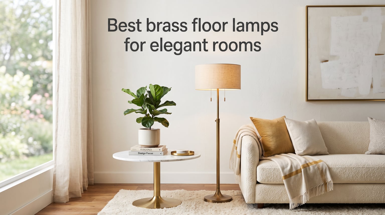 Best brass floor lamps for elegant rooms