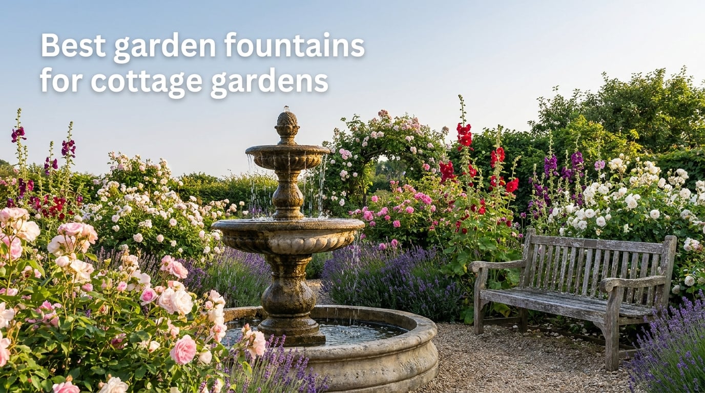 Best garden fountains for cottage gardens