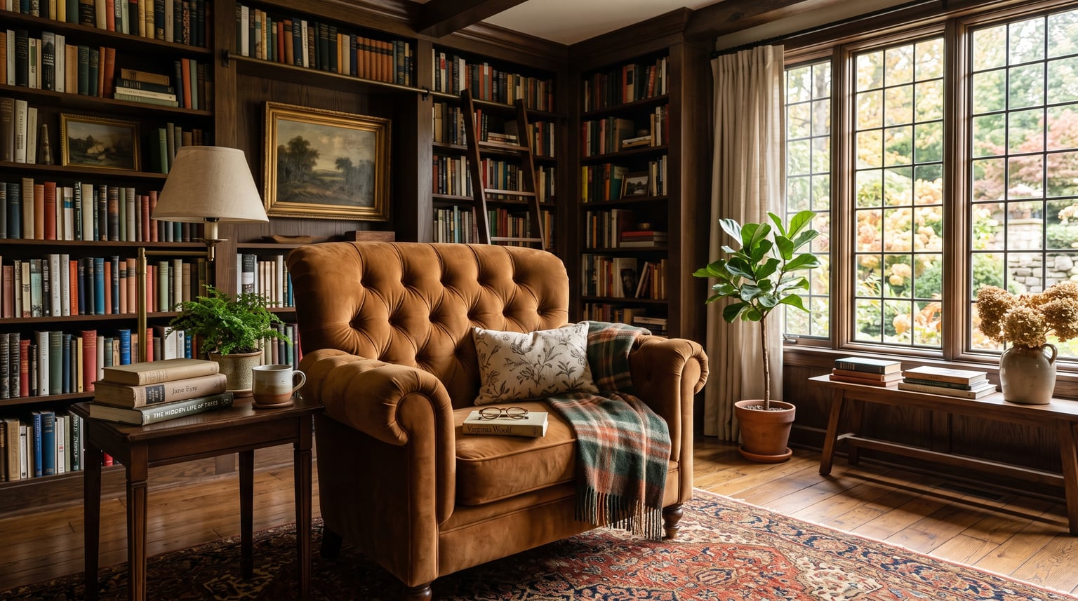 Best tufted armchairs for elegant reading rooms