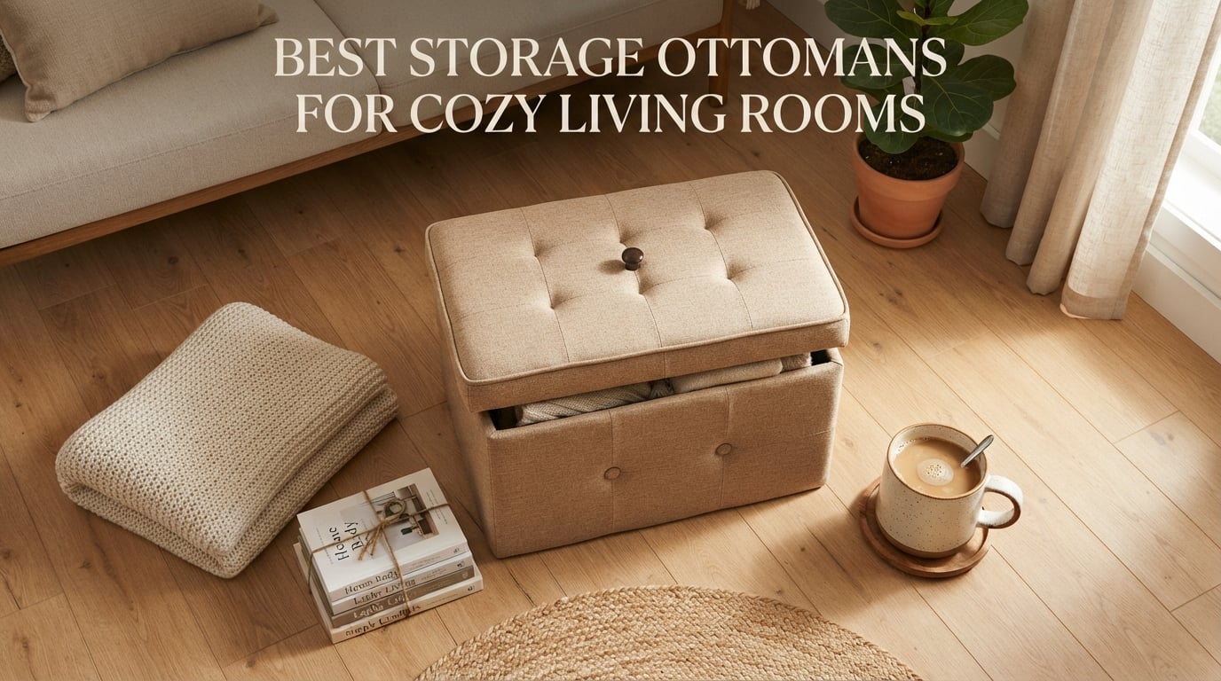 Best storage ottomans for cozy living rooms