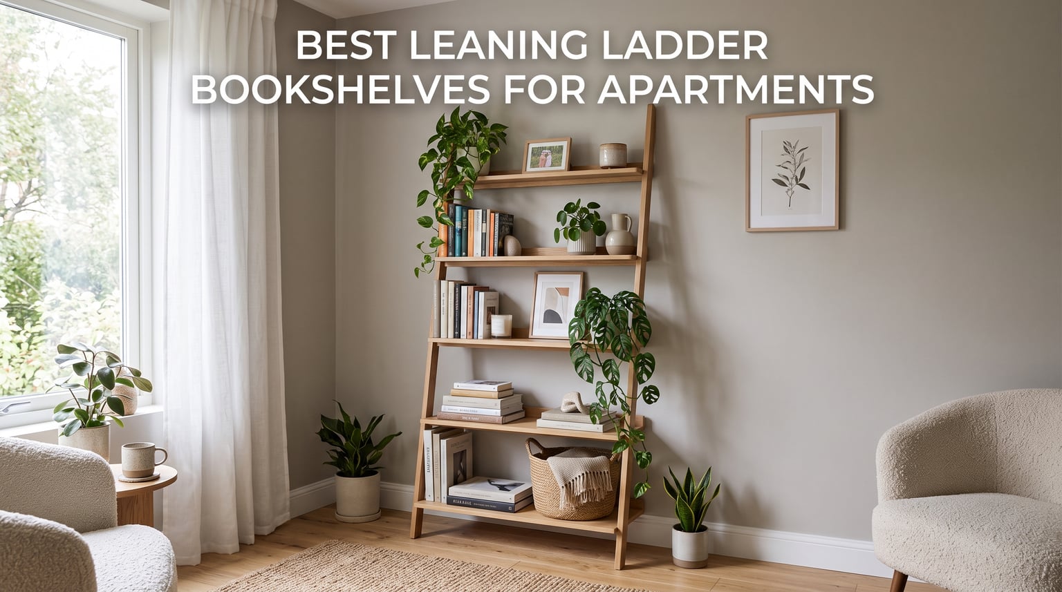 Best leaning ladder bookshelves for apartments
