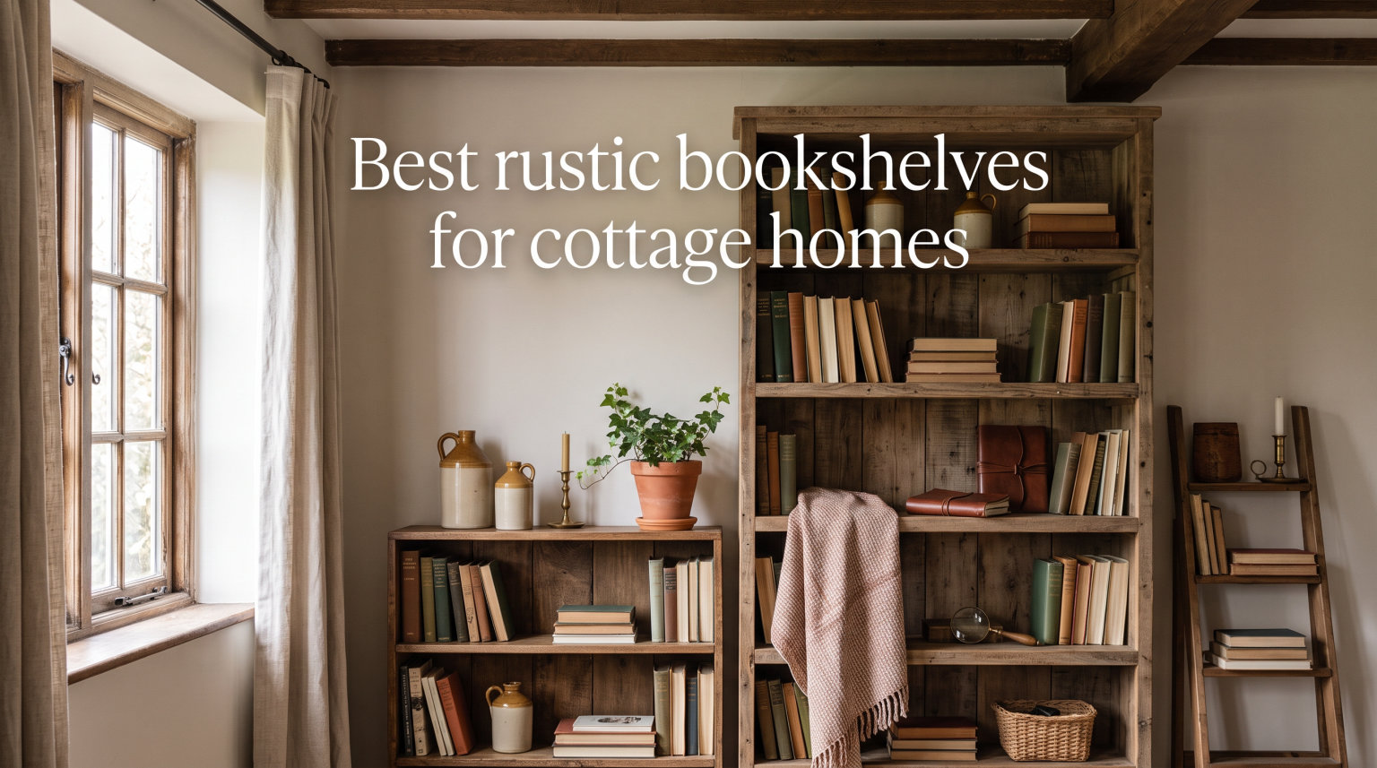 Best rustic bookshelves for cottage homes