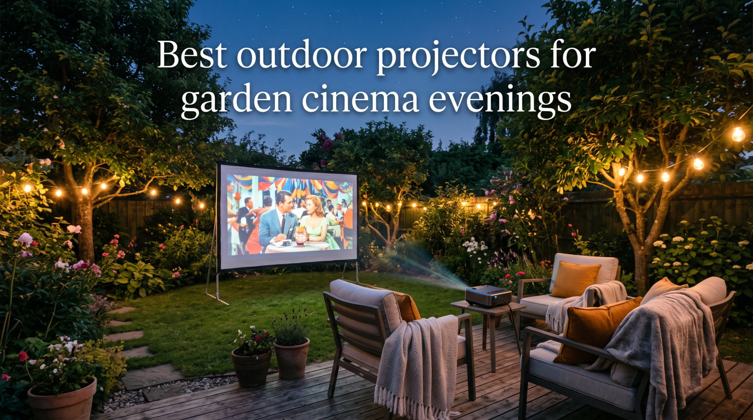 Best outdoor projectors for garden cinema evenings