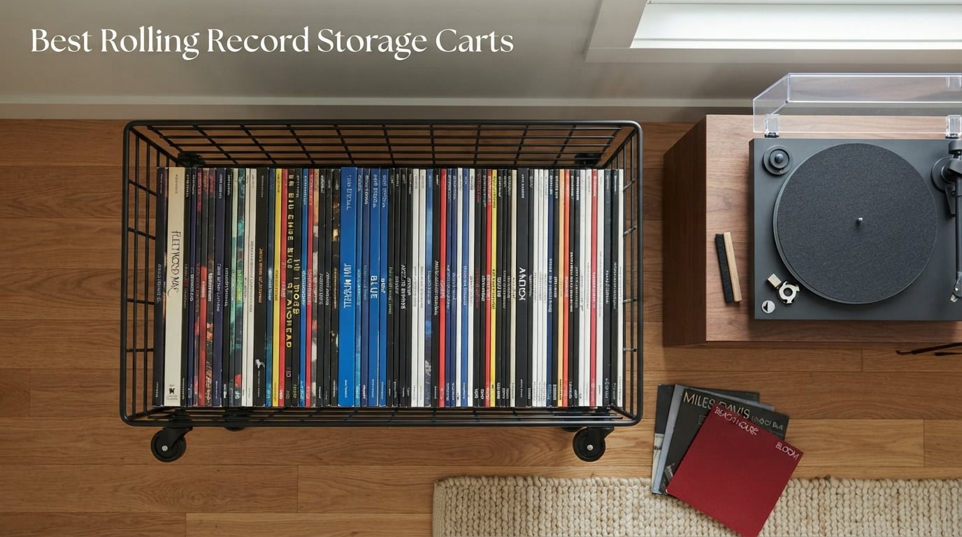 Best rolling record storage carts for vinyl