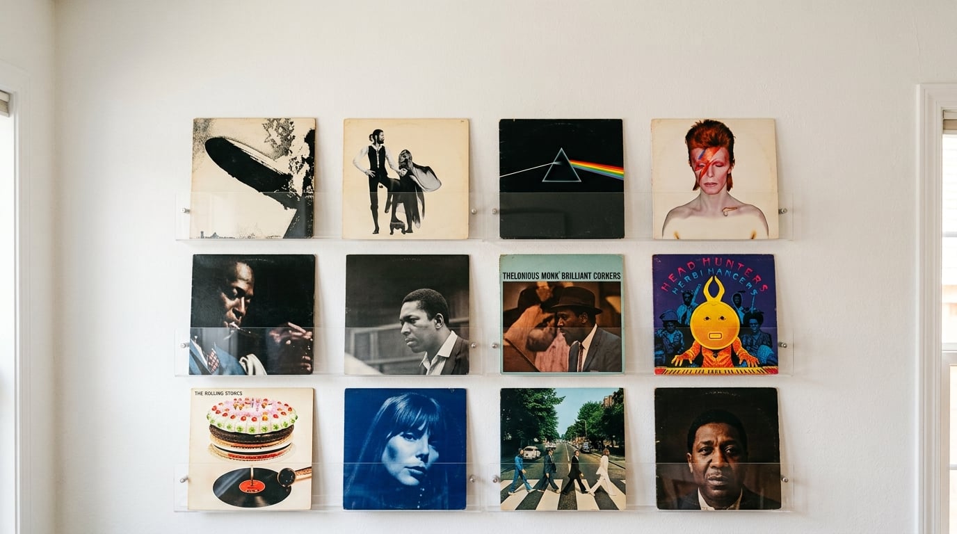 Best vinyl storage shelves for wall display