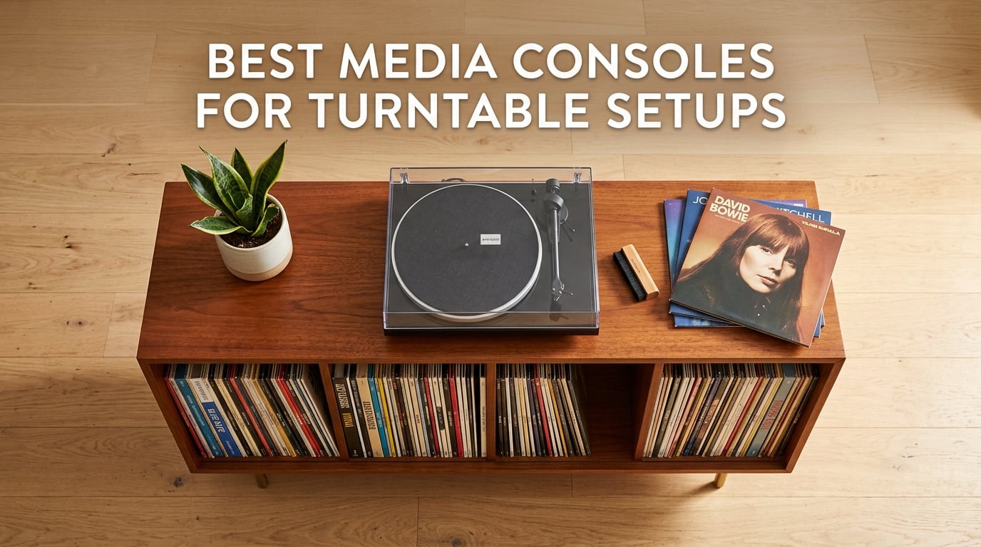 Best media consoles for turntable setups
