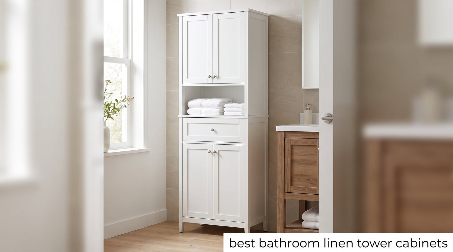 best bathroom linen tower cabinets