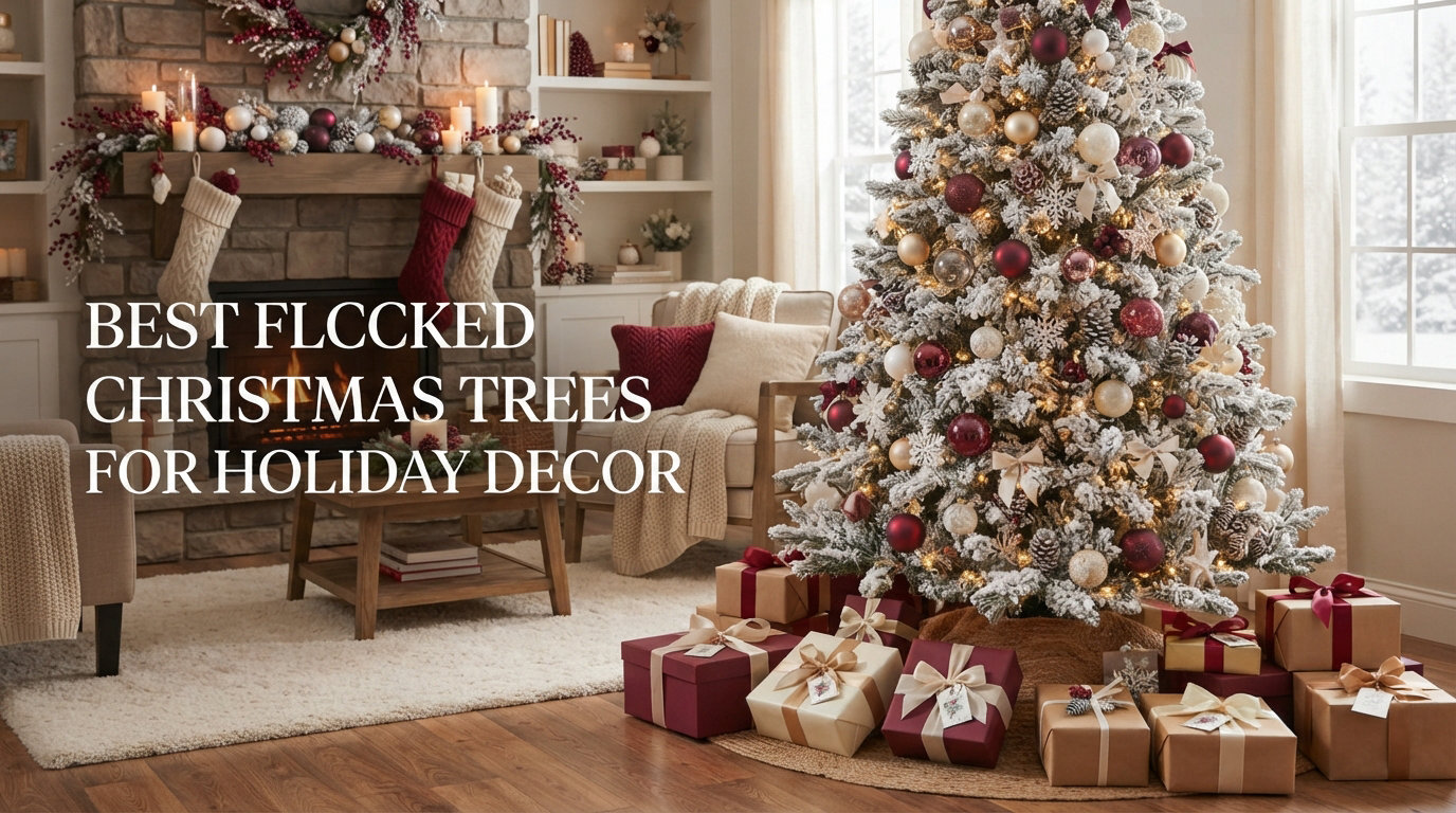 best flocked christmas trees for holiday decor