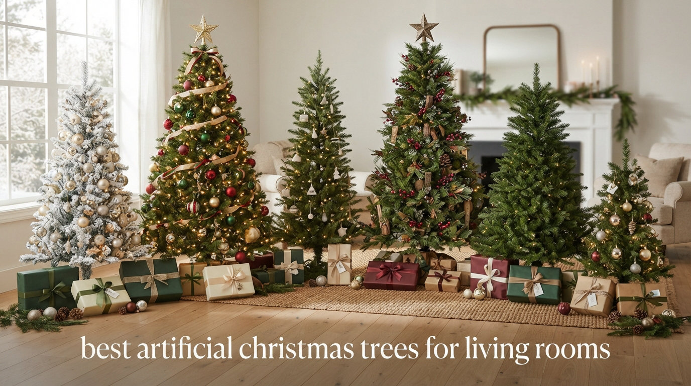 best artificial christmas trees for living rooms