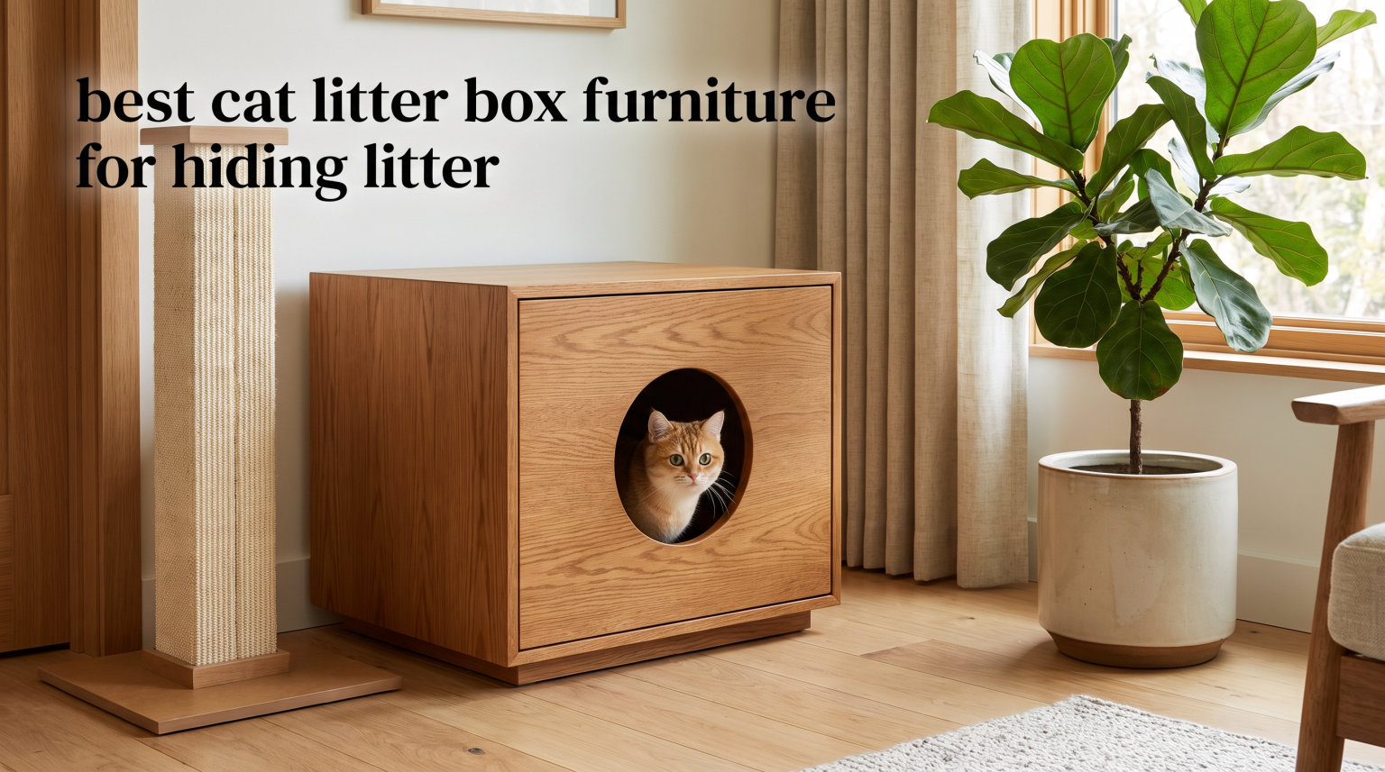 best cat litter box furniture for hiding litter
