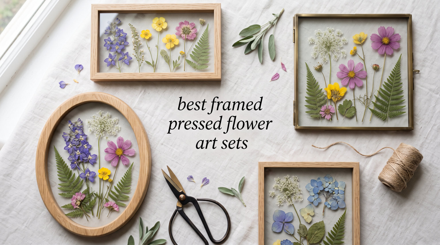 best framed pressed flower art sets