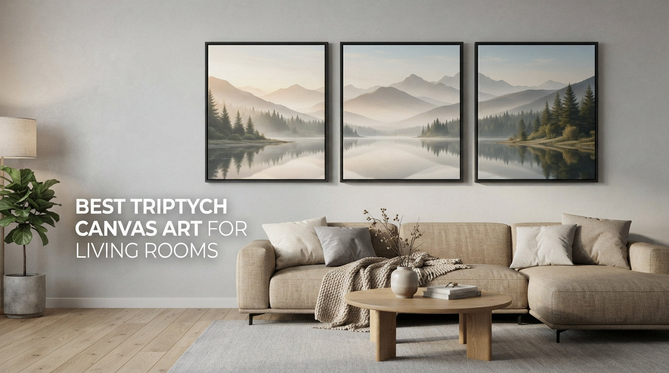 best triptych canvas art for living rooms