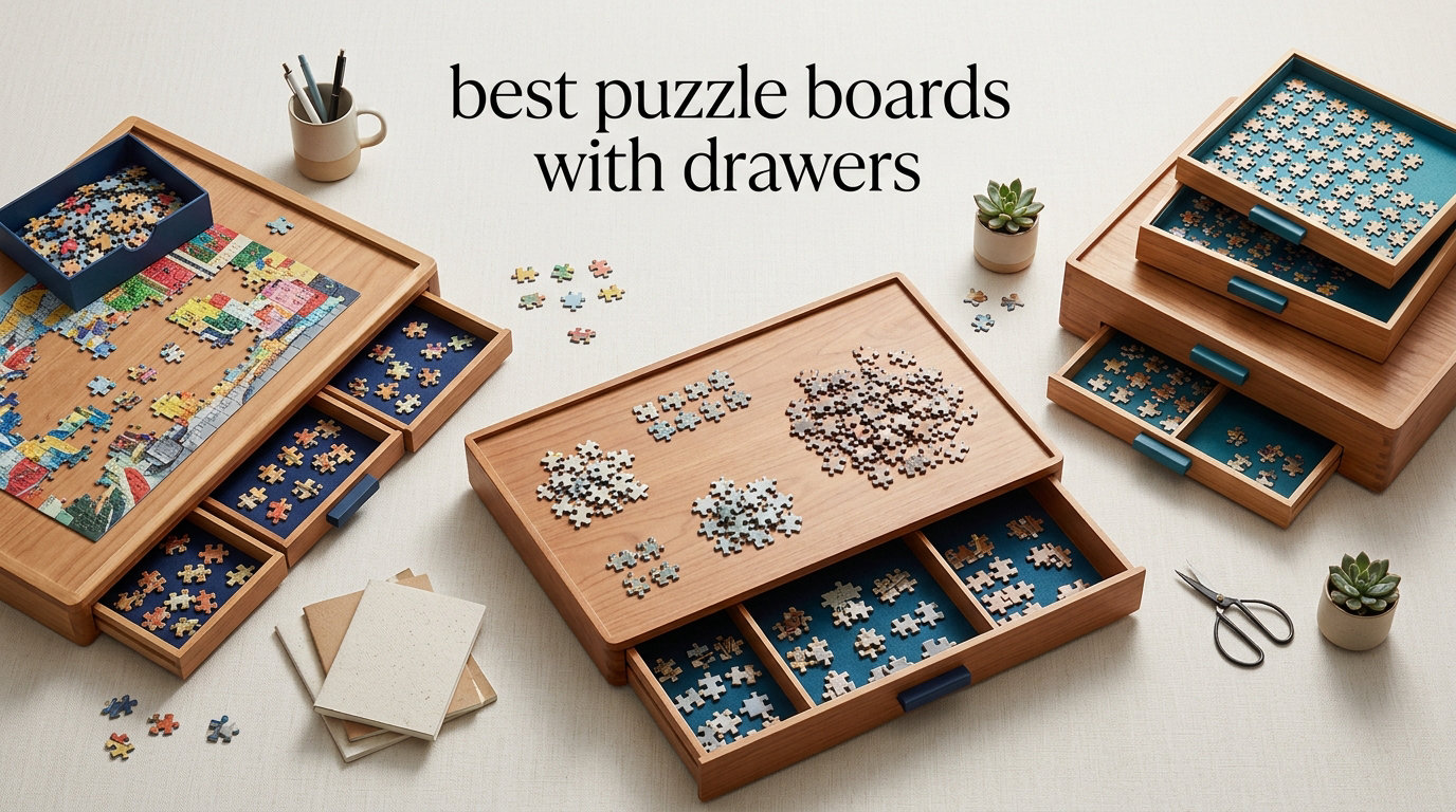 best puzzle boards with drawers