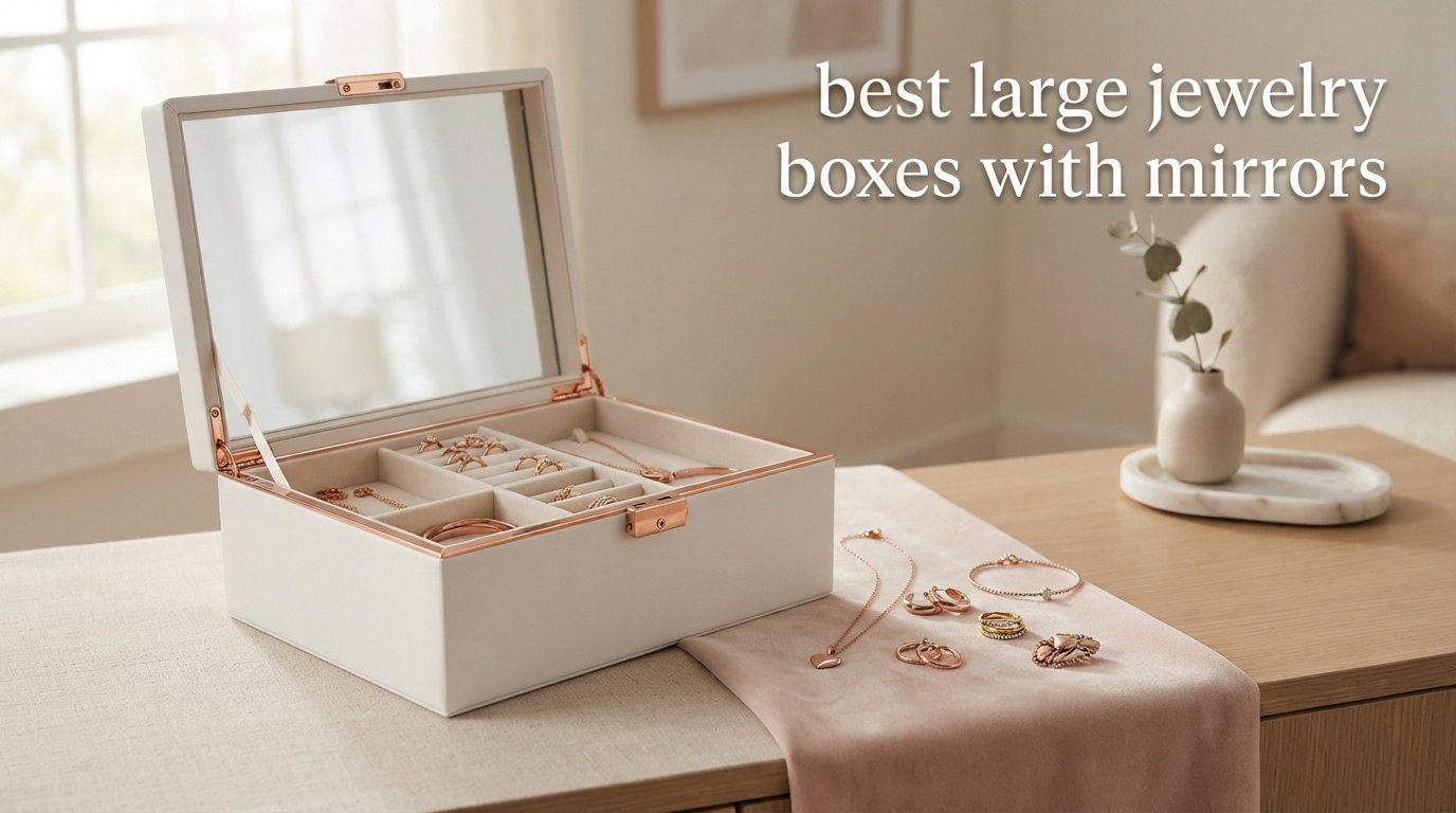 best large jewelry boxes with mirrors