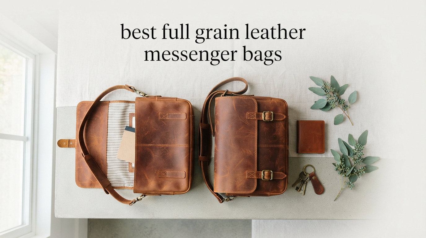 best full grain leather messenger bags