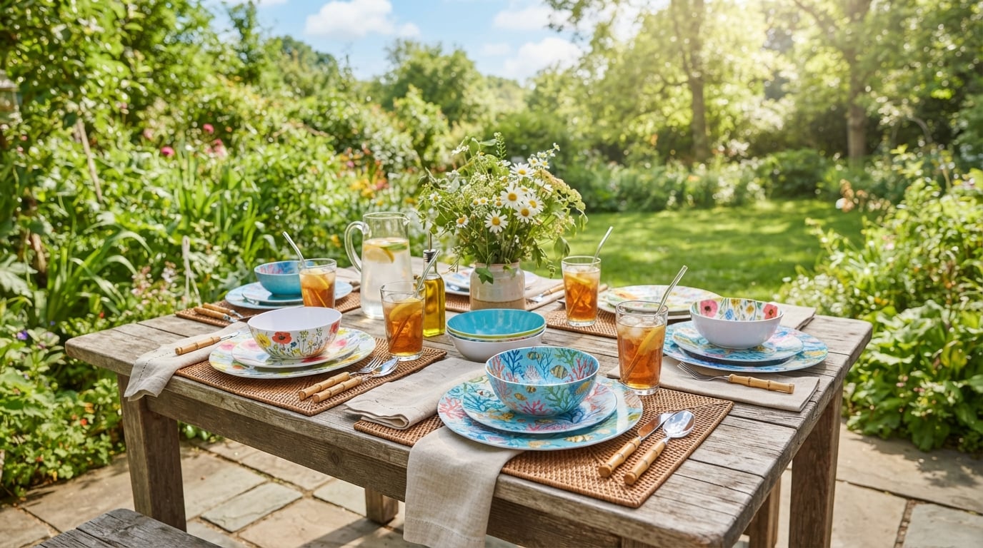 best melamine dinnerware sets for outdoor dining