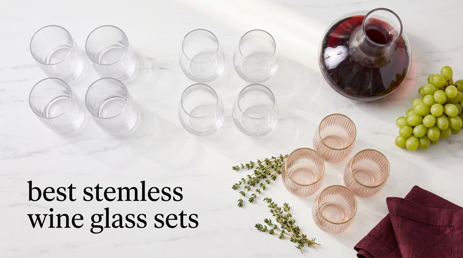 best stemless wine glass sets