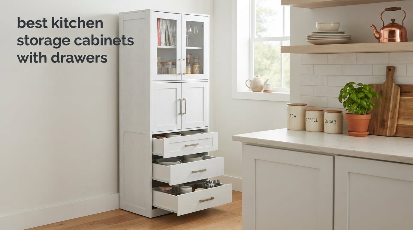 best kitchen storage cabinets with drawers