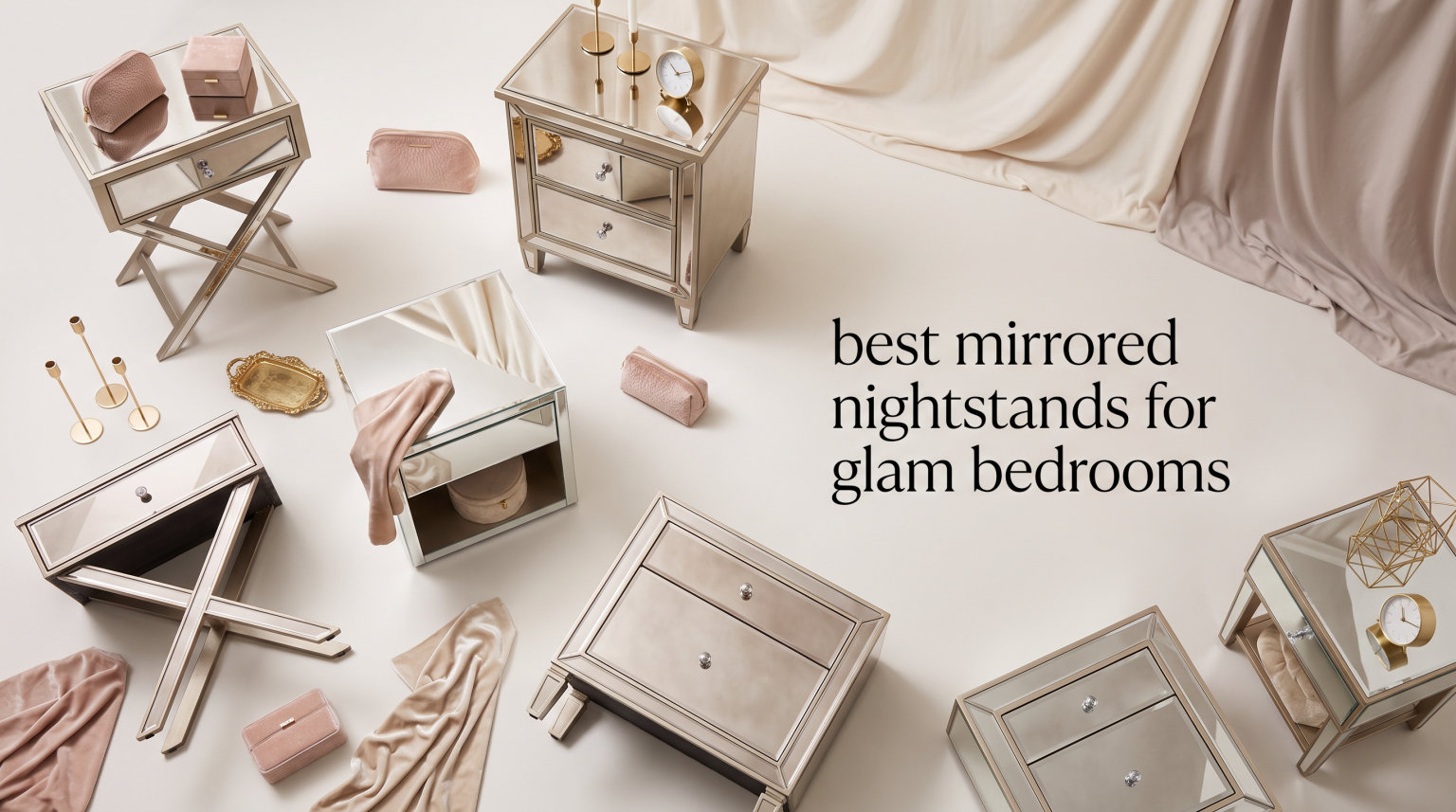 best mirrored nightstands for glam bedrooms