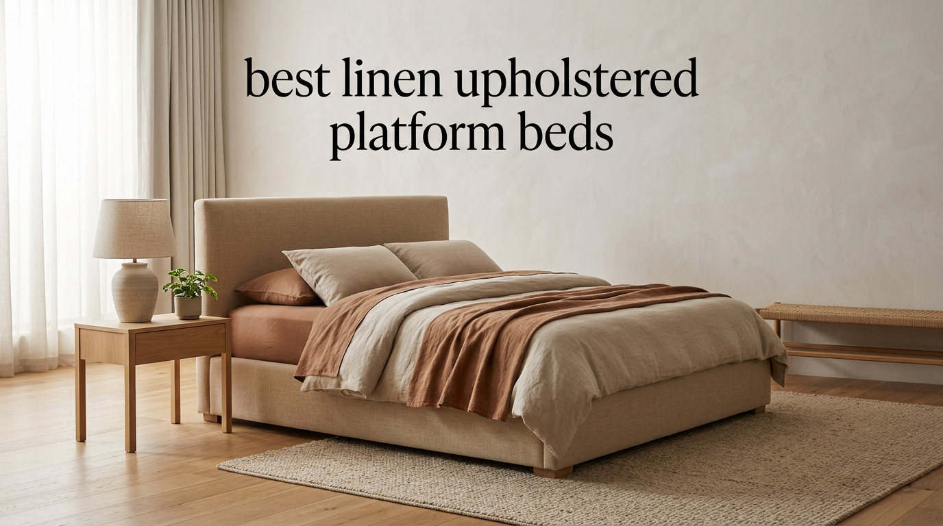 best linen upholstered platform beds